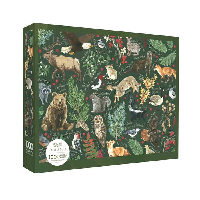 Winter Flora & Fauna 1,000 Piece Puzzle on a white background at Addison West